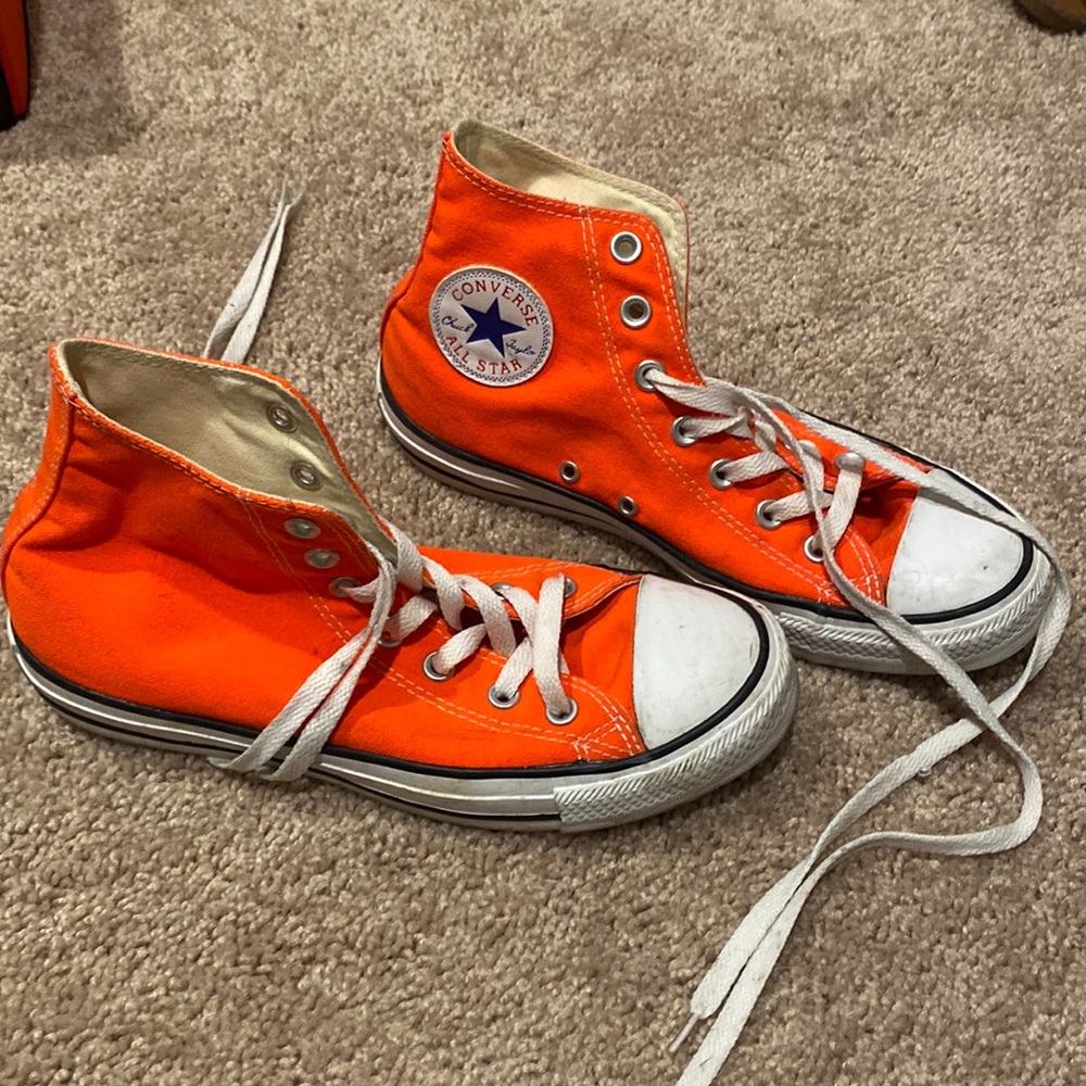 Bright orange high tops